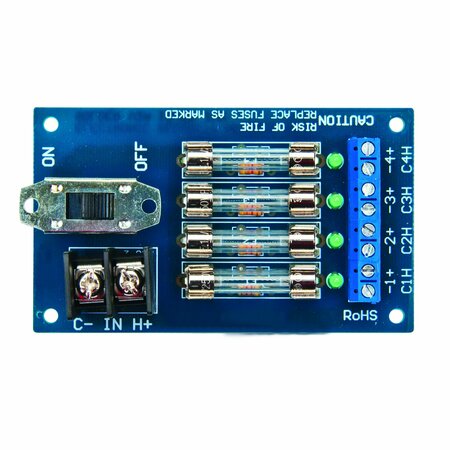 SECURITRON Power Distribution Board 4 Fused Output; 2 Amp Each PDB4F2